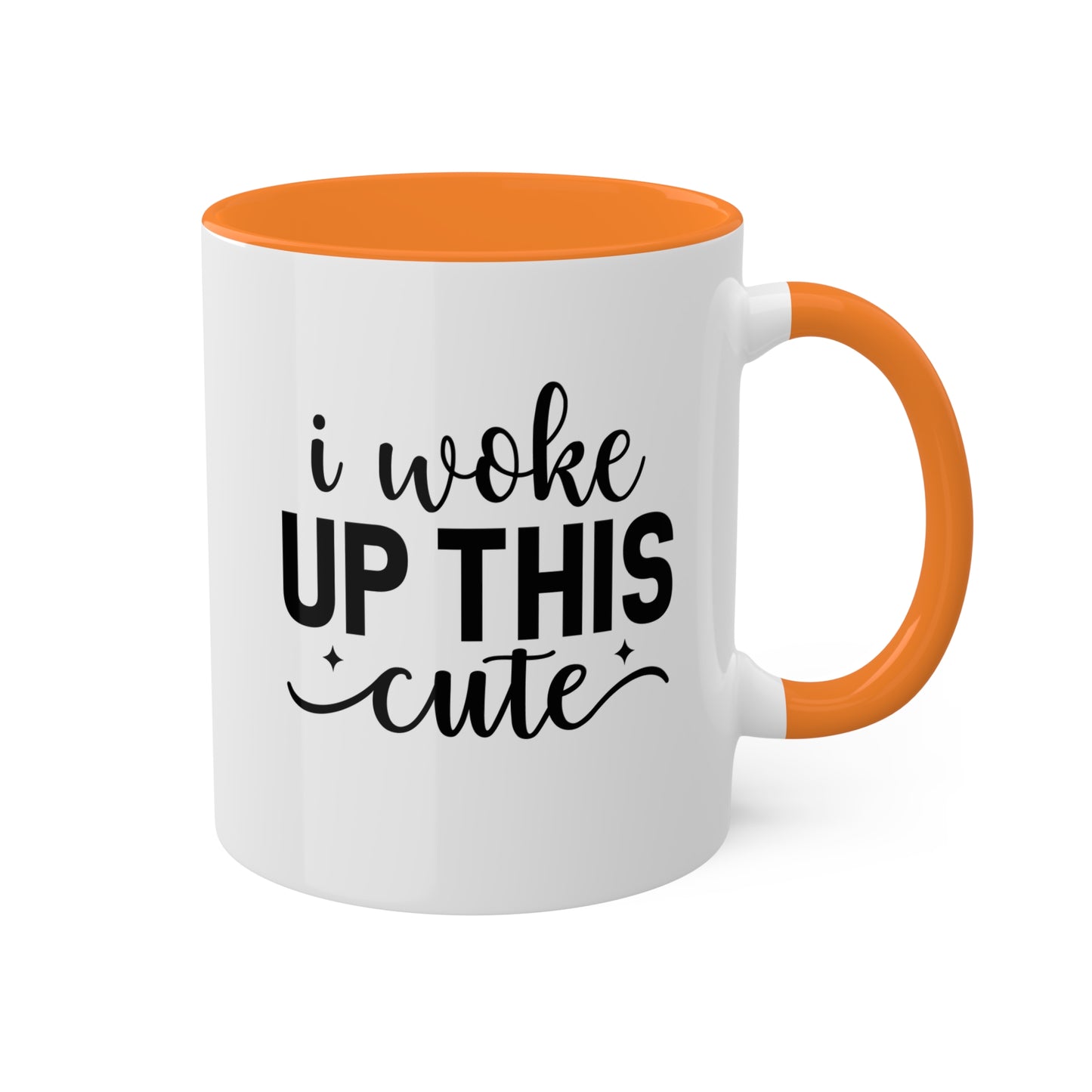 Me desperté con esta linda taza de regalo colorida y divertida de 11 oz