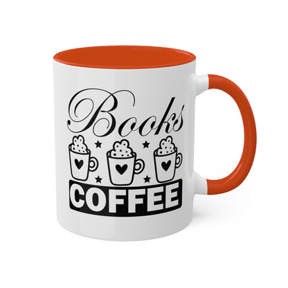 Books & Coffee Please - 11oz Colorful Mug