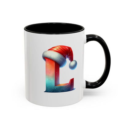 "L" Christmas Alphabet Letter - Holiday Gift Mug (11, 15oz)