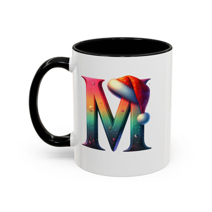 "M" Christmas Alphabet Letter - Holiday Gift Mug (11, 15oz)