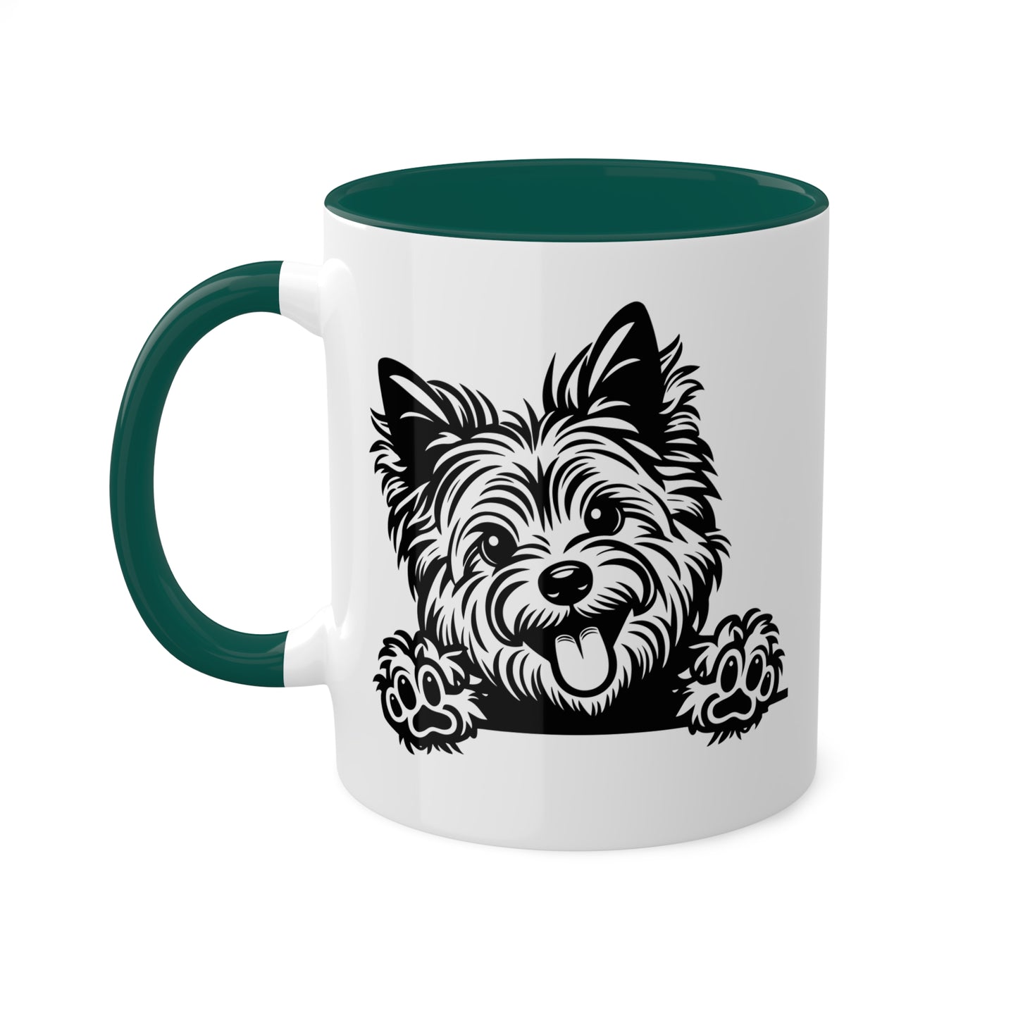 Taza de café con cara de perro terrier australiano, regalo, taza colorida de 11 oz