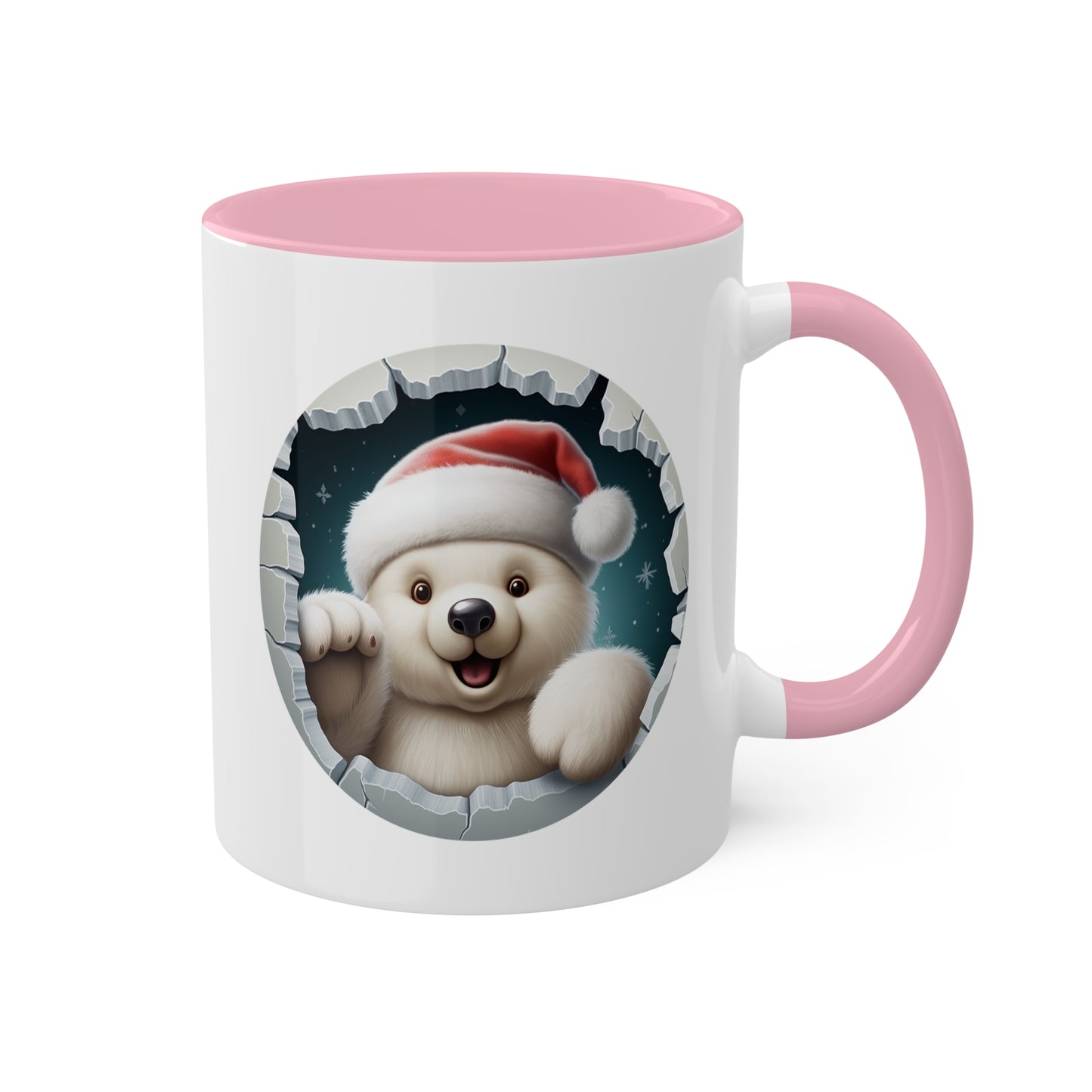 Lindo oso polar navideño: taza de regalo navideña de 11 oz