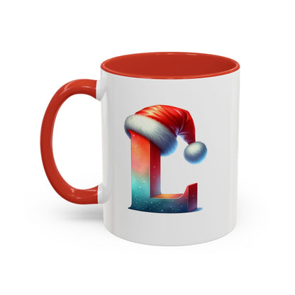 "L" Christmas Alphabet Letter - Holiday Gift Mug (11, 15oz)