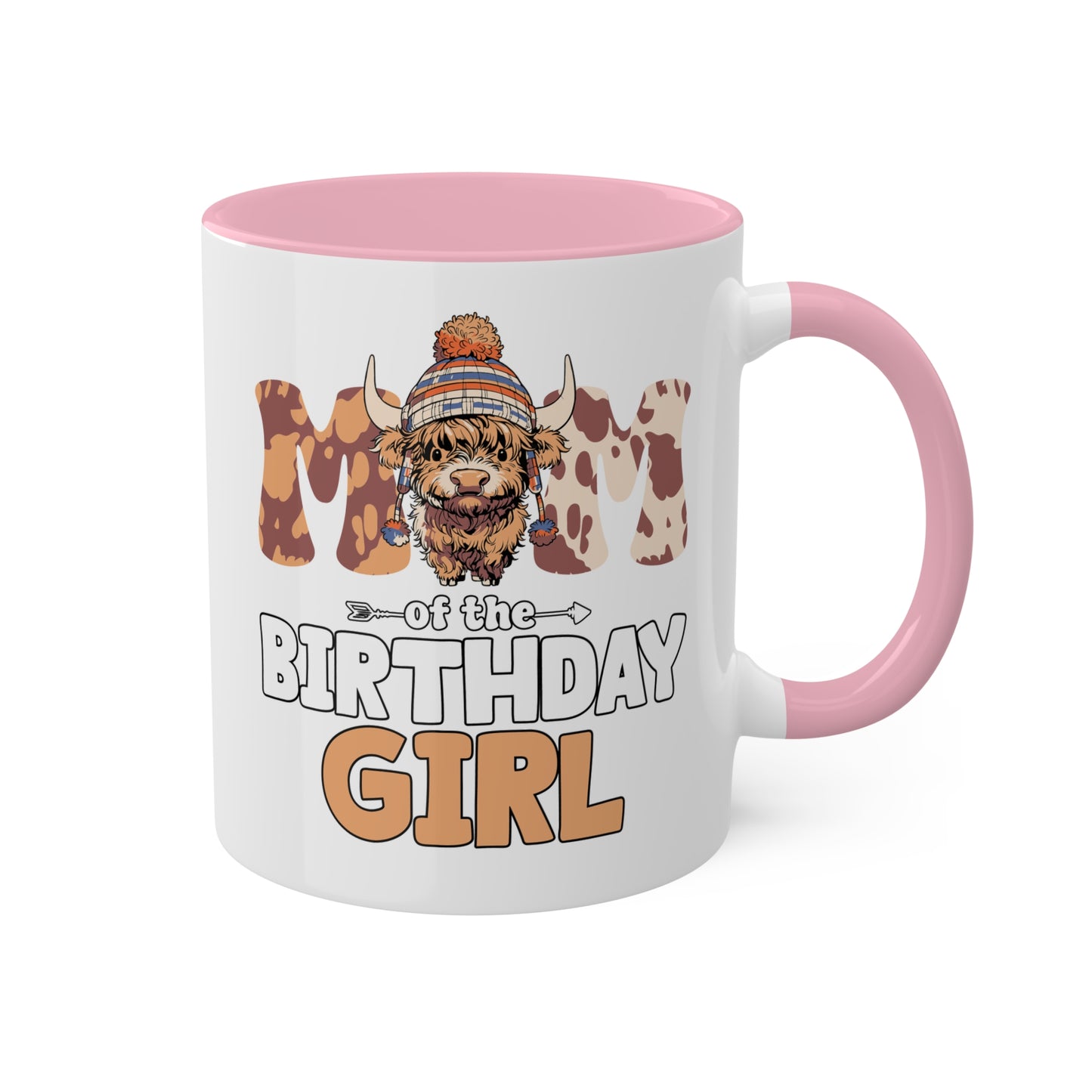 Mamá de la cumpleañera - Taza de café colorida de 11 oz