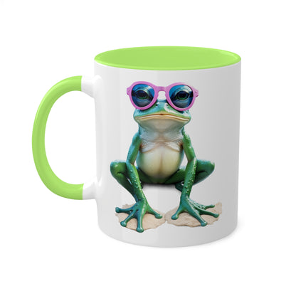 Adorable Little Frog With Sunglasses - 11oz Colorful & Fun Mug