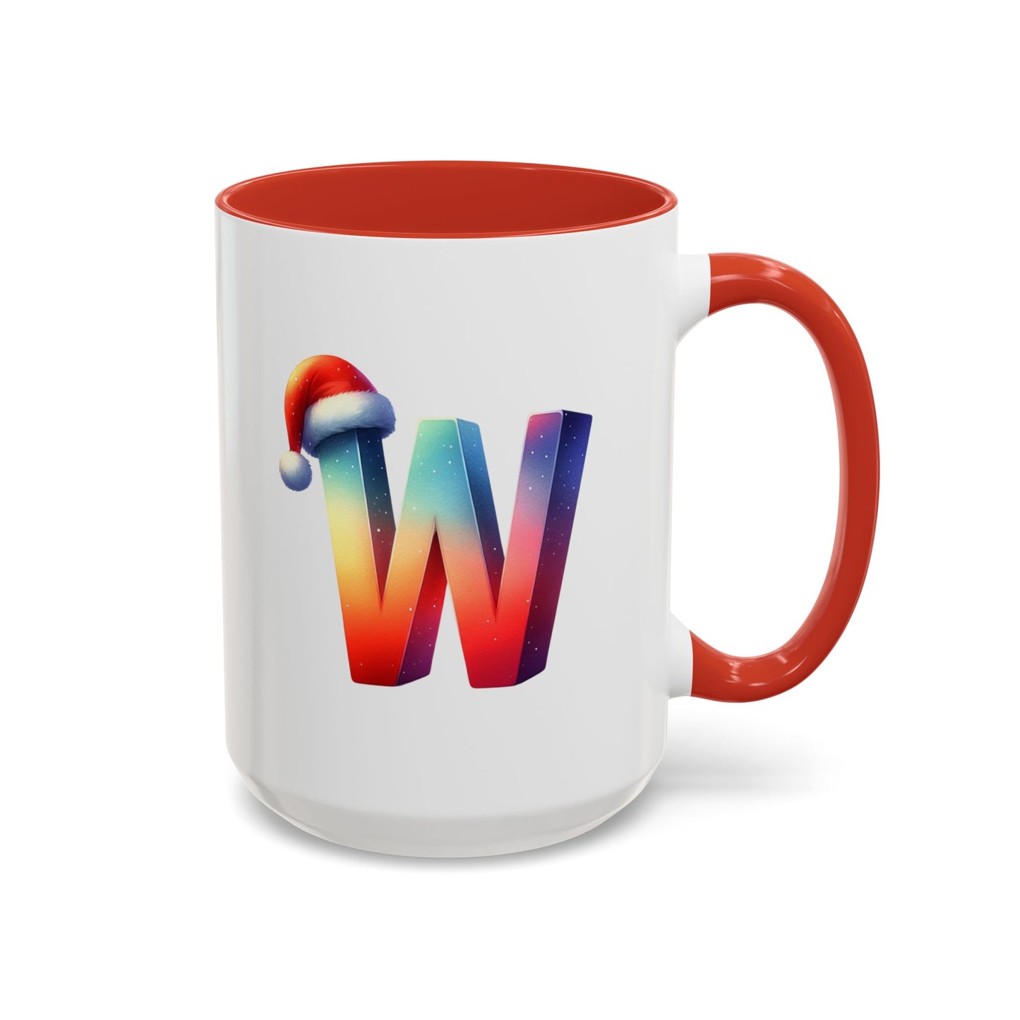 Taza con la letra "W" del alfabeto navideño (11, 15 oz)