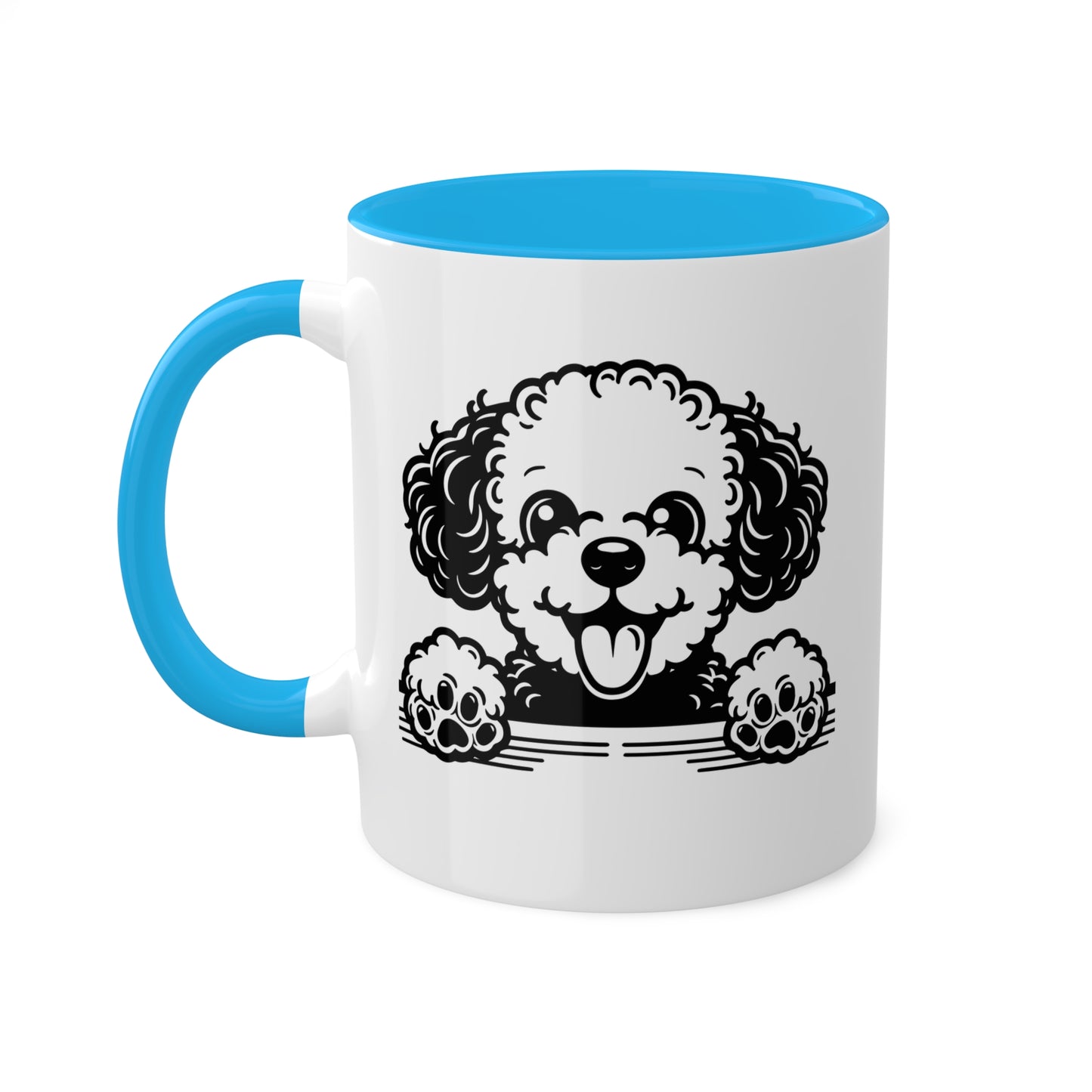 Taza de café con cara de perro caniche toy - 11 oz