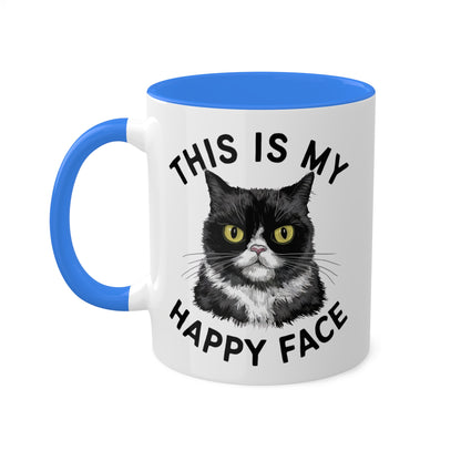 This Is My Happy Face - 11 oz Colorful Coffee Mug