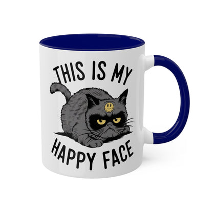 Esta es mi cara feliz - Taza de café colorida de 11 oz