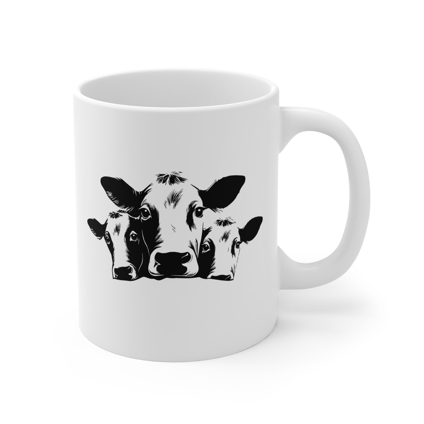 Tres vacas lindas - Taza de café de cerámica de 11 oz