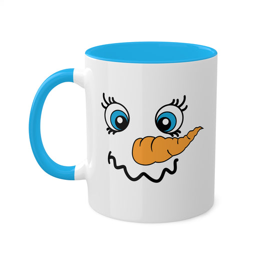 Cute Snowman Face - 11 oz Holiday Gift Mug