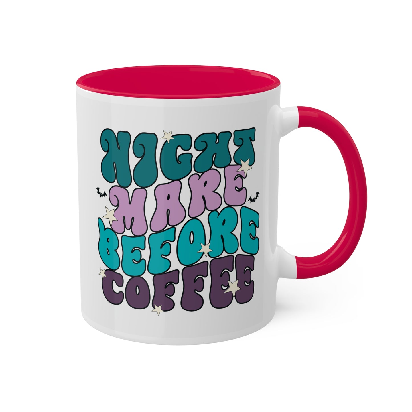 Nightmare Before Coffee - 11oz Colorful & Fun Halloween Mug - Retro Style