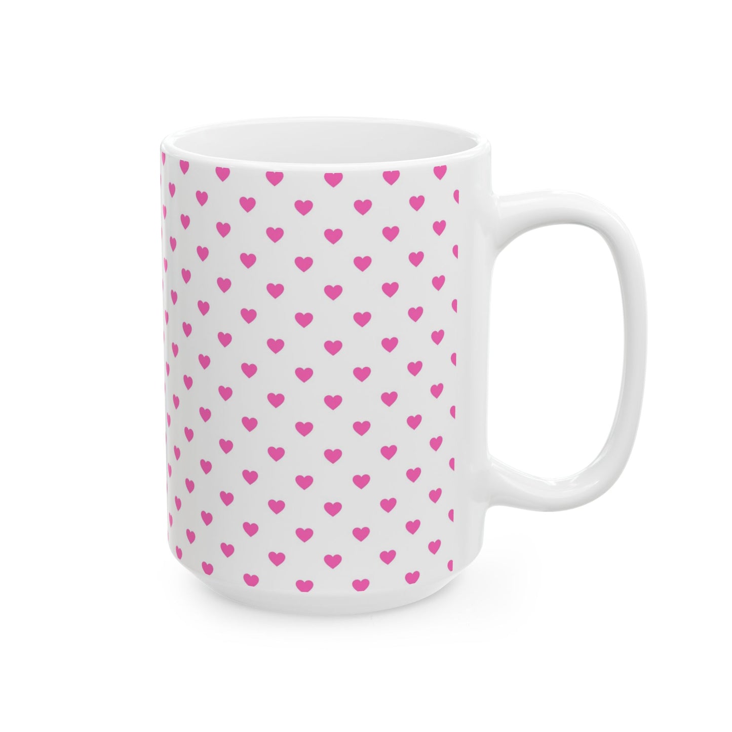 Pink Hearts Pattern - Breast Cancer Awareness Mug (11oz, 15oz)