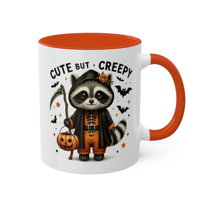 Cute But Creepy With Adorable Raccoon - 11oz Colorful Halloween Mug