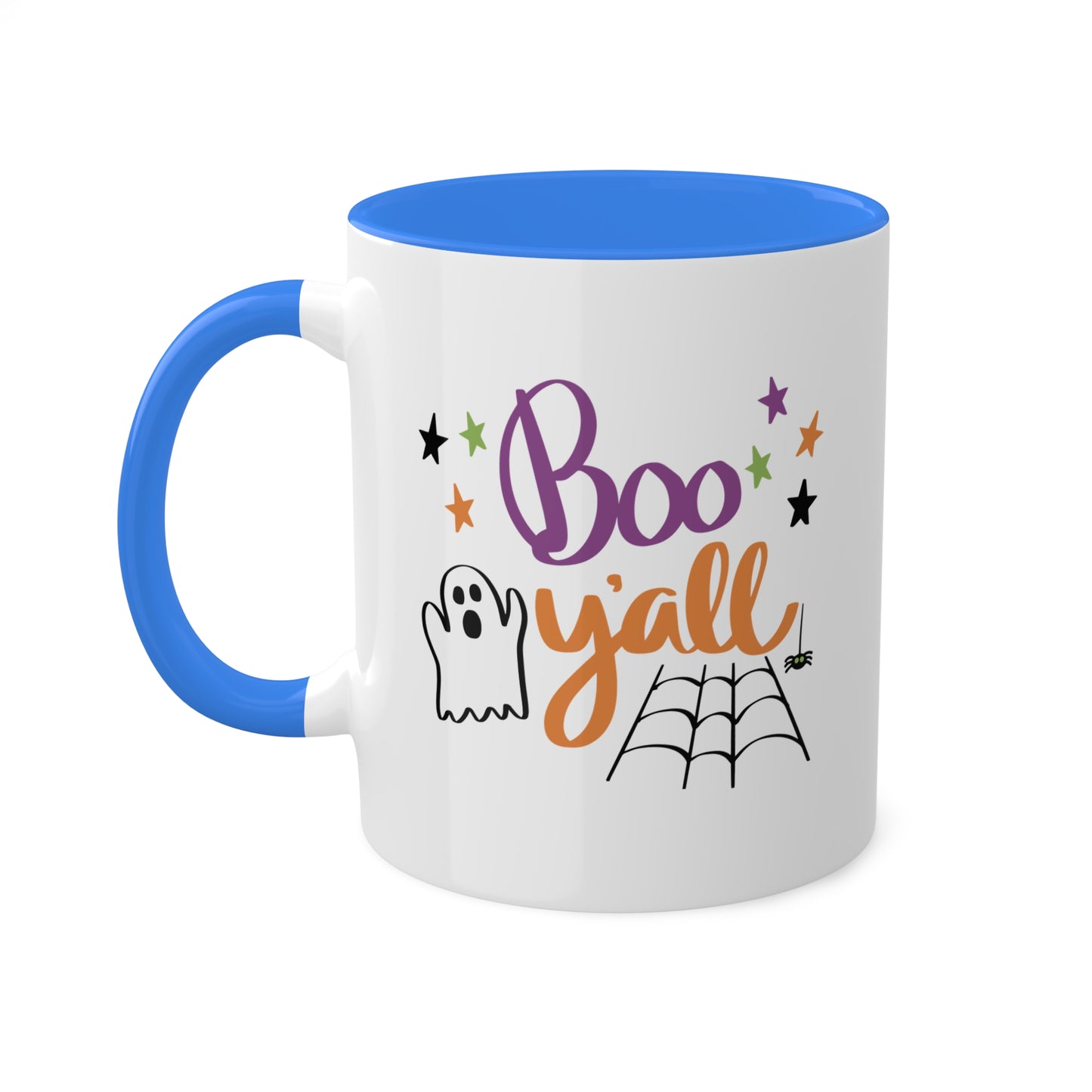 Boo Yall - Cute Ghost - 11oz Colorful Funny Halloween Mug