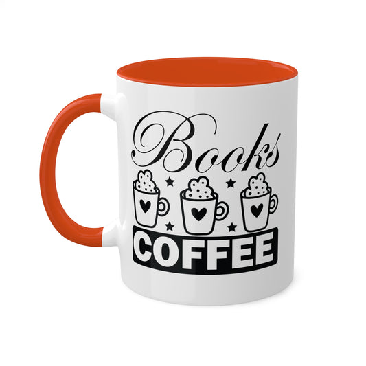 Books & Coffee Please - 11oz Colorful Mug