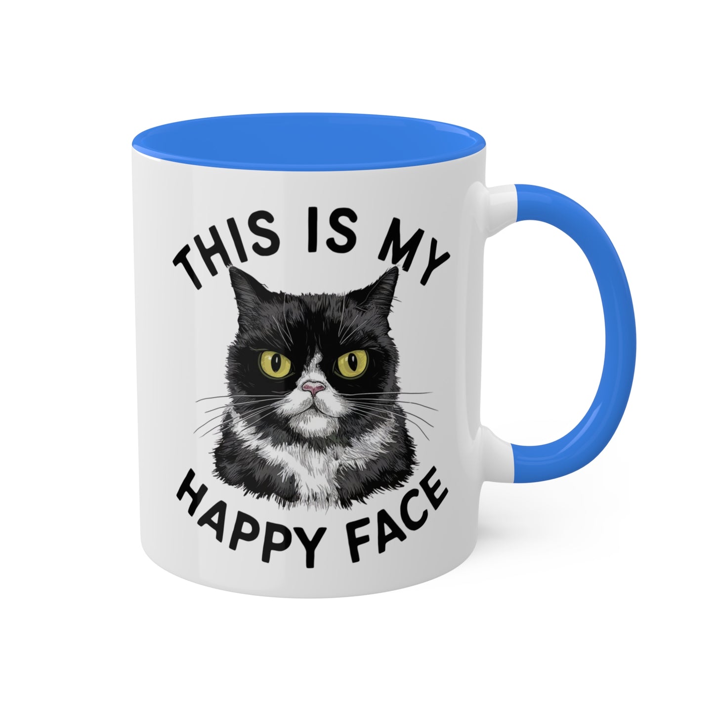 This Is My Happy Face - 11 oz Colorful Coffee Mug