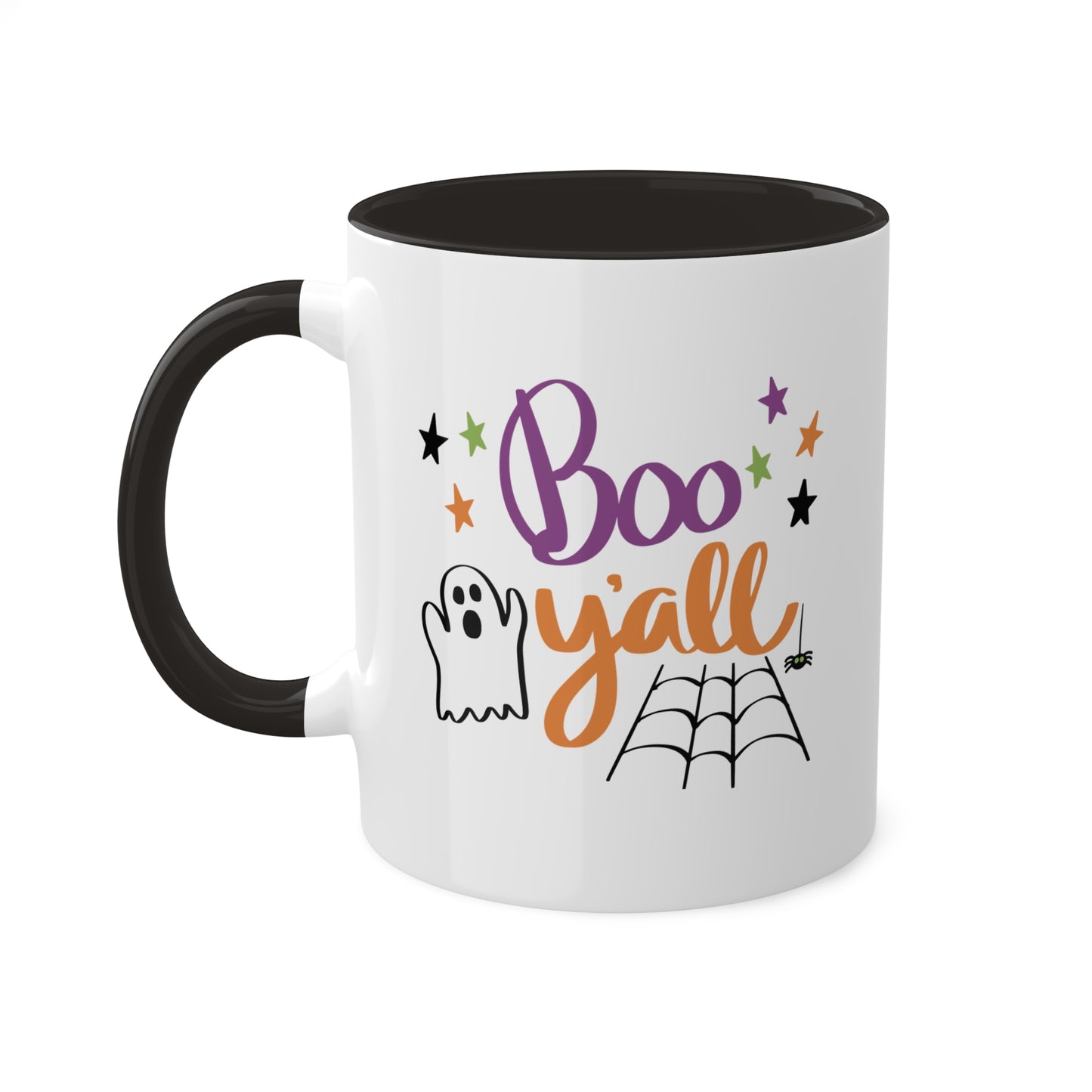 Boo Yall - Cute Ghost - 11oz Colorful Funny Halloween Mug