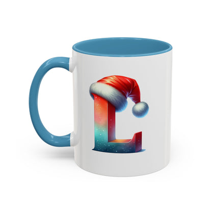 "L" Christmas Alphabet Letter - Holiday Gift Mug (11, 15oz)