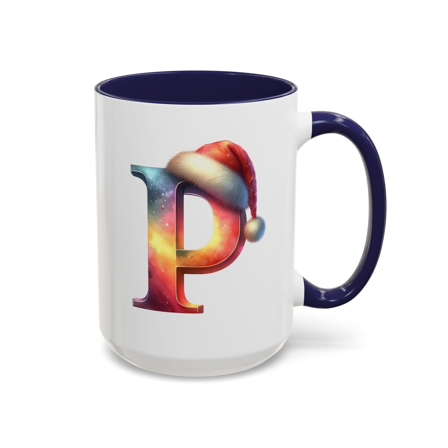 Taza con la letra "P" del alfabeto navideño (11, 15 oz)