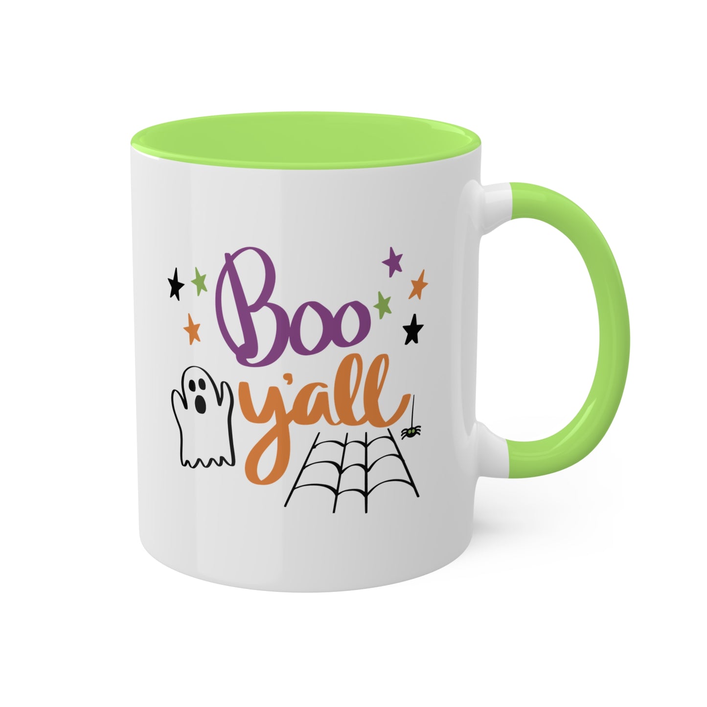 Boo Yall - Cute Ghost - 11oz Colorful Funny Halloween Mug