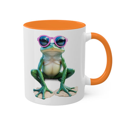 Adorable Little Frog With Sunglasses - 11oz Colorful & Fun Mug