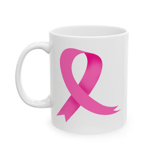 Pretty Pink Ribbon - Breast Cancer Awareness Mug (11oz, 15oz)