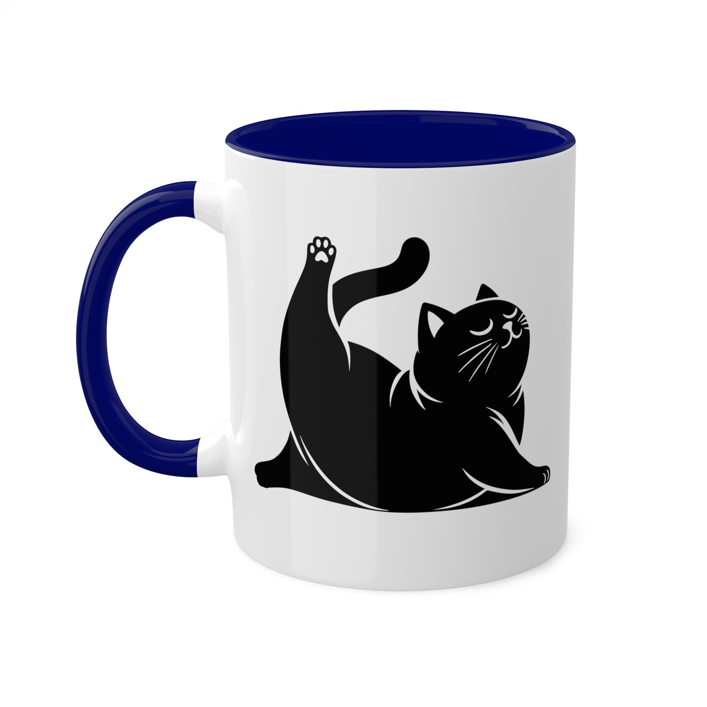 Cute Yoga Cat Stretching - 11oz Colorful Mug