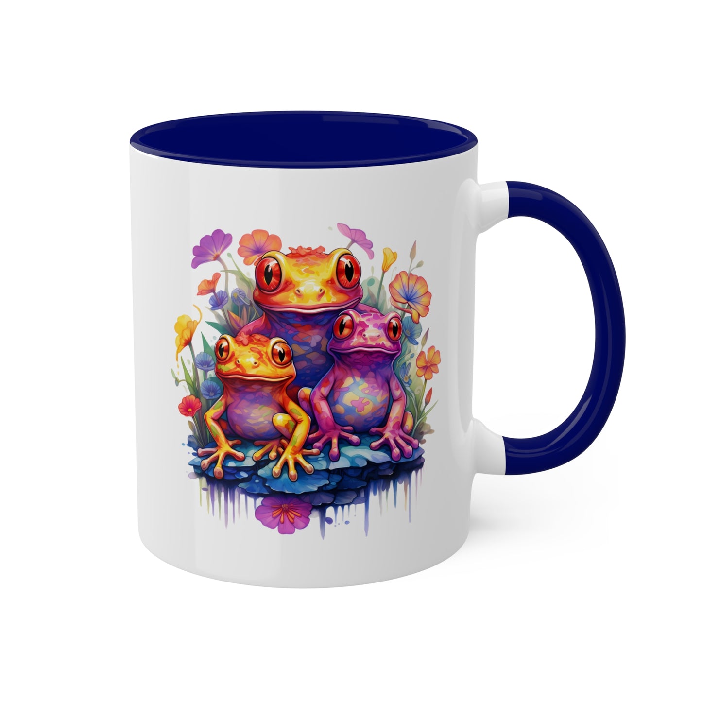 Three Cute Little Frogs - 11oz Colorful Coffee Mug