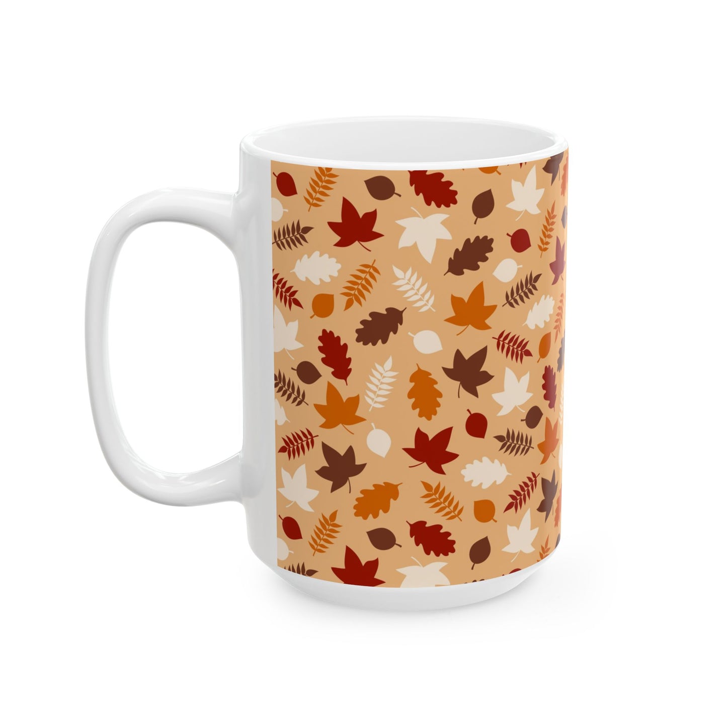 Fall Pattern Thanksgiving Coffee Gift Mug (11oz, 15oz)