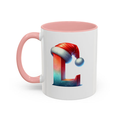 "L" Christmas Alphabet Letter - Holiday Gift Mug (11, 15oz)