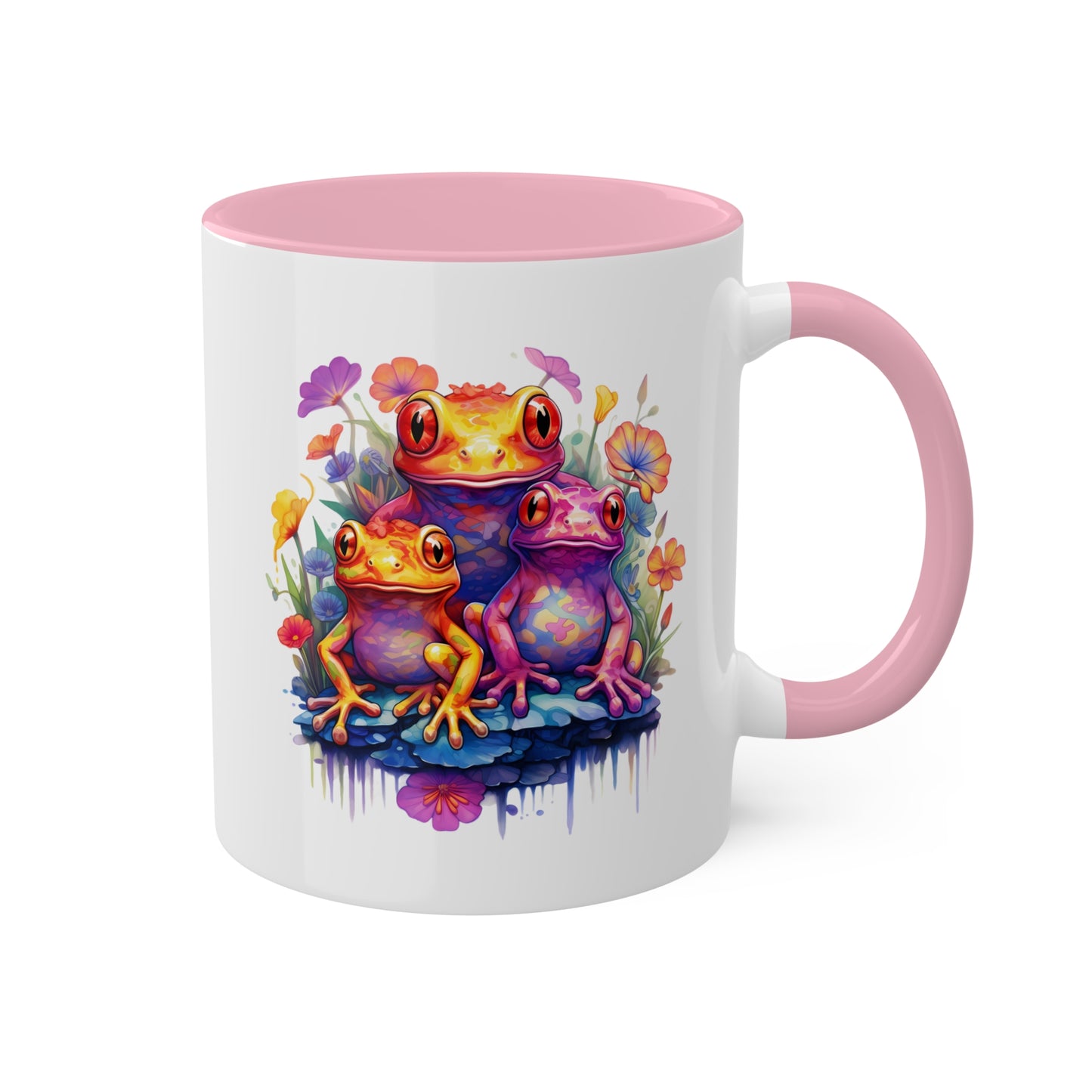 Three Cute Little Frogs - 11oz Colorful Coffee Mug