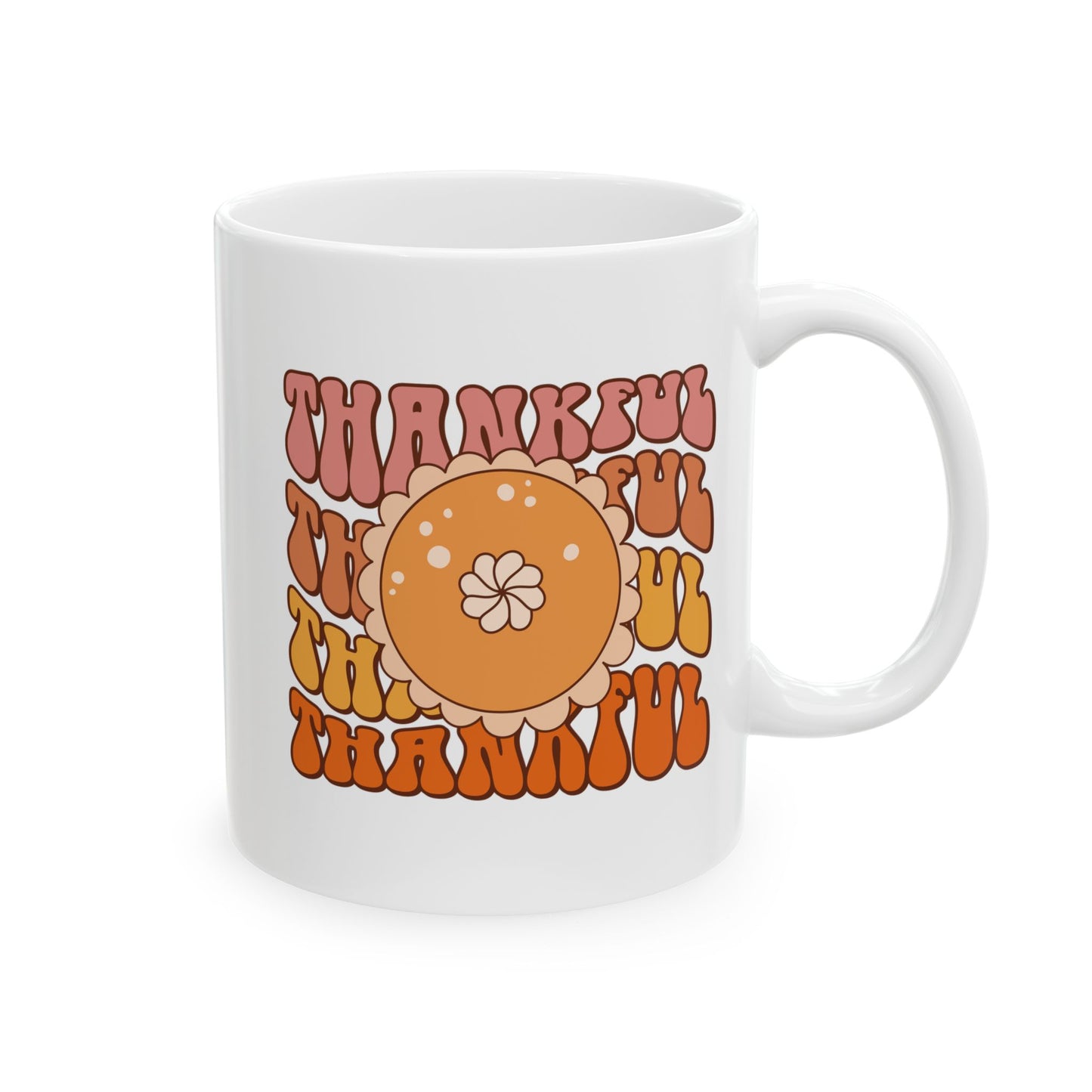 Thankful - Fall Thanksgiving Coffee Gift Mug (11oz, 15oz)