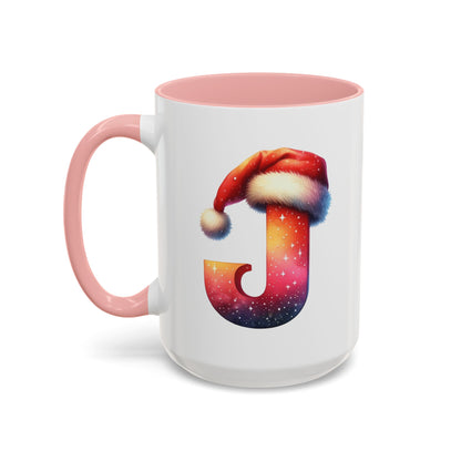 "J" Christmas Alphabet Letter - Holiday Gift Mug (11, 15oz)