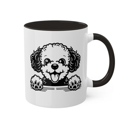 Taza de café con cara de perro caniche toy - 11 oz