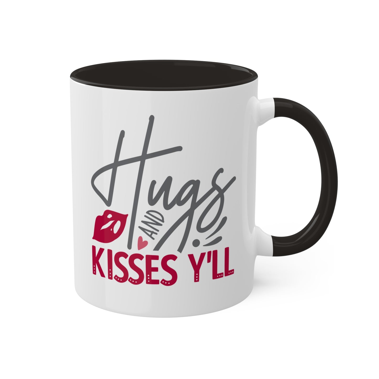 Hugs & Kisses Y'll - 11oz Colorful Valentine's Day Mug