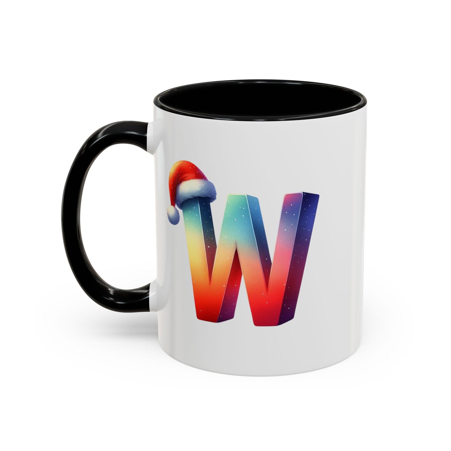 Taza con la letra "W" del alfabeto navideño (11, 15 oz)