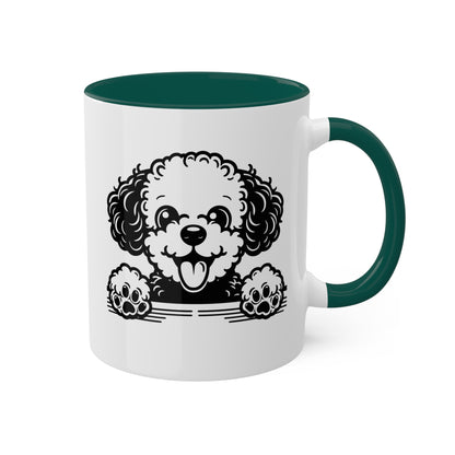 Taza de café con cara de perro caniche toy - 11 oz