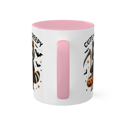 Cute But Creepy With Adorable Raccoon - 11oz Colorful Halloween Mug