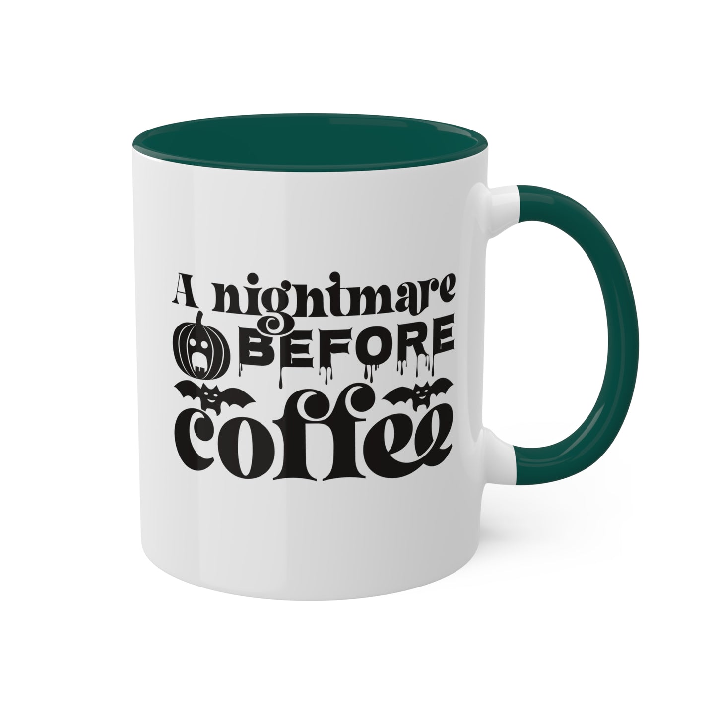 A Nightmare Before Coffee - 11oz Colorful & Funny Halloween Mug