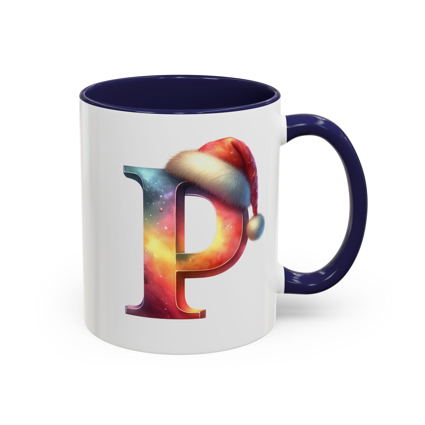 Taza con la letra "P" del alfabeto navideño (11, 15 oz)