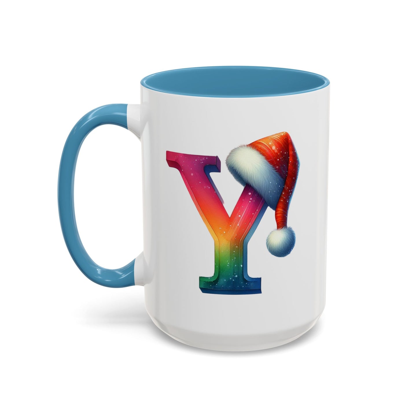 "Y" Christmas Alphabet Letter - Holiday Gift Mug (11, 15oz)