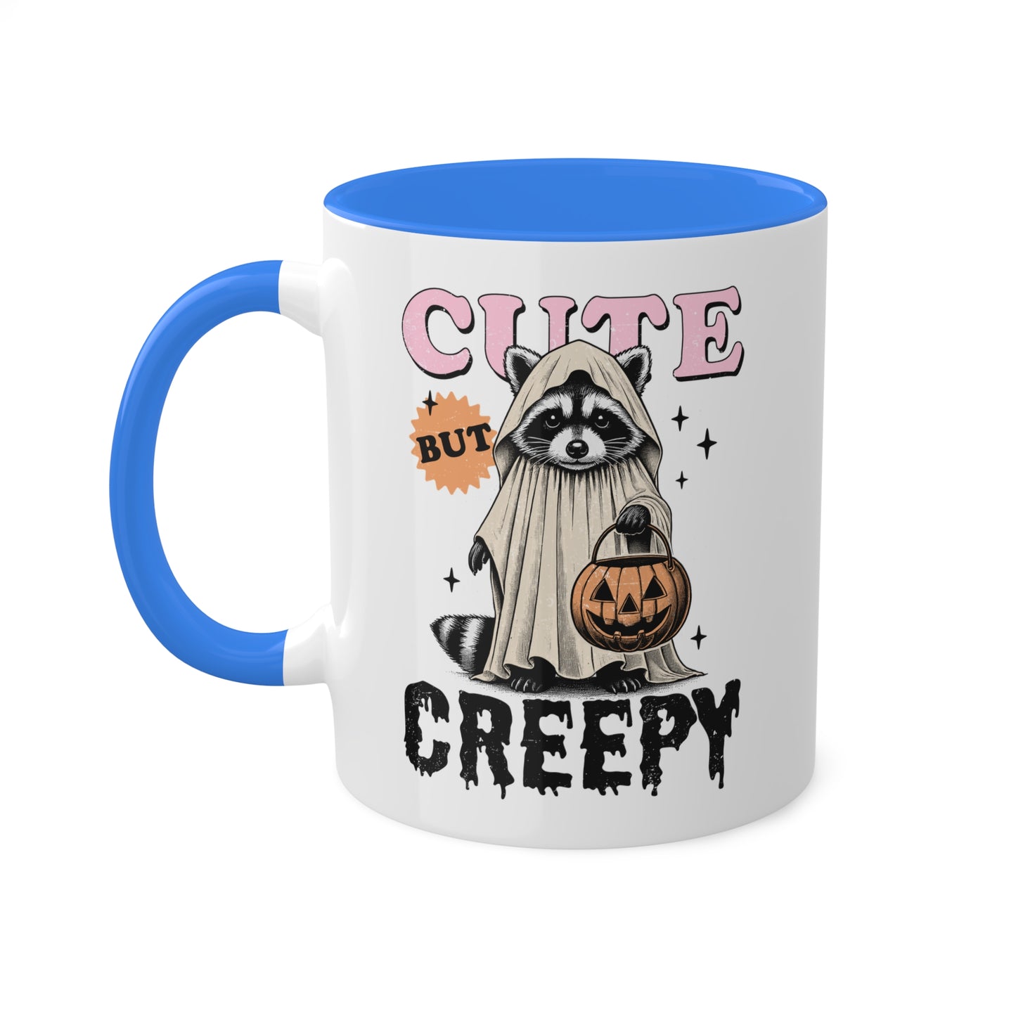 Cute But Creepy With Adorable Raccoon - 11oz Colorful Halloween Mug