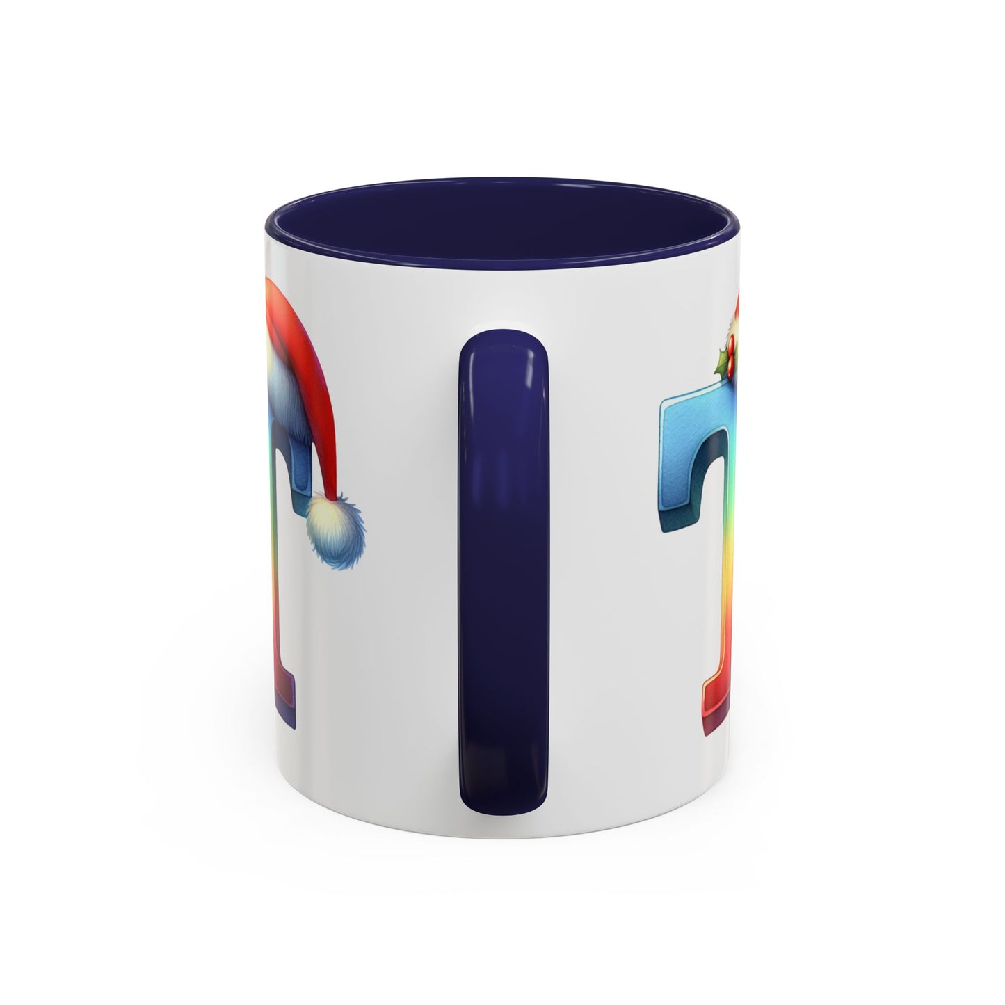 "T" Christmas Alphabet Letter - Holiday Gift Mug (11, 15oz)