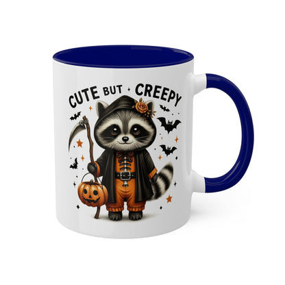 Cute But Creepy With Adorable Raccoon - 11oz Colorful Halloween Mug