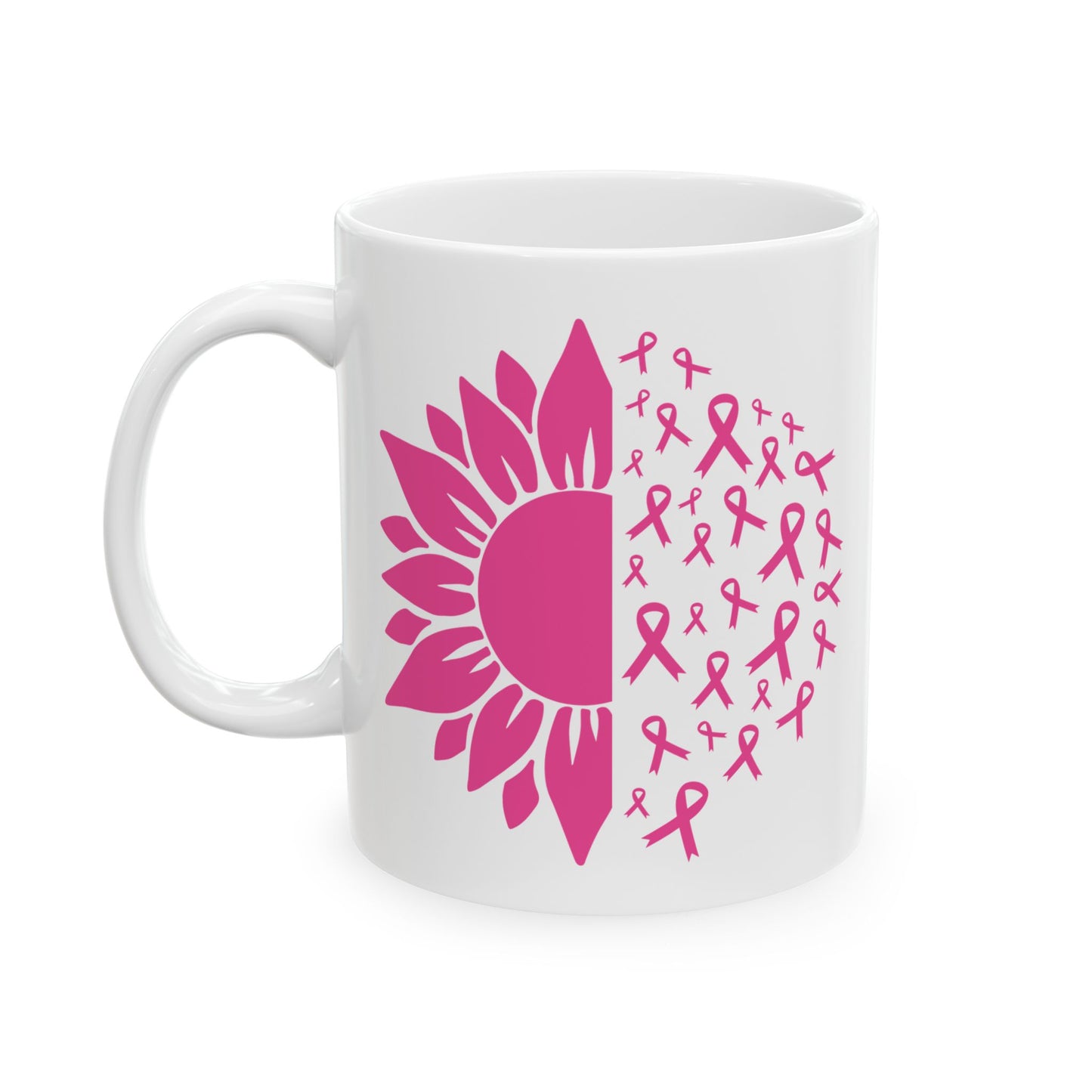 Pink Flower - Breast Cancer Awareness Coffee Mug (11oz, 15oz)