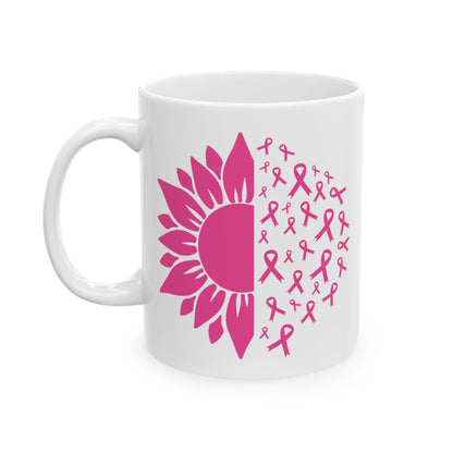 Pink Flower - Breast Cancer Awareness Coffee Mug (11oz, 15oz)