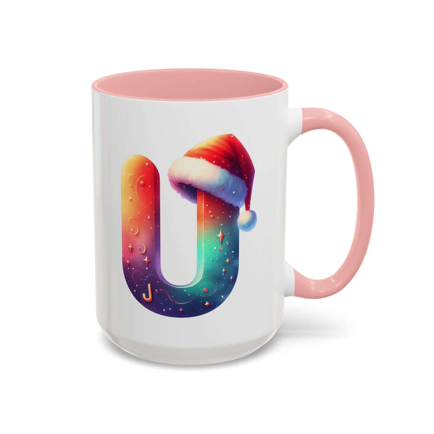 "U" Christmas Alphabet Letter - Holiday Gift Mug (11, 15oz)