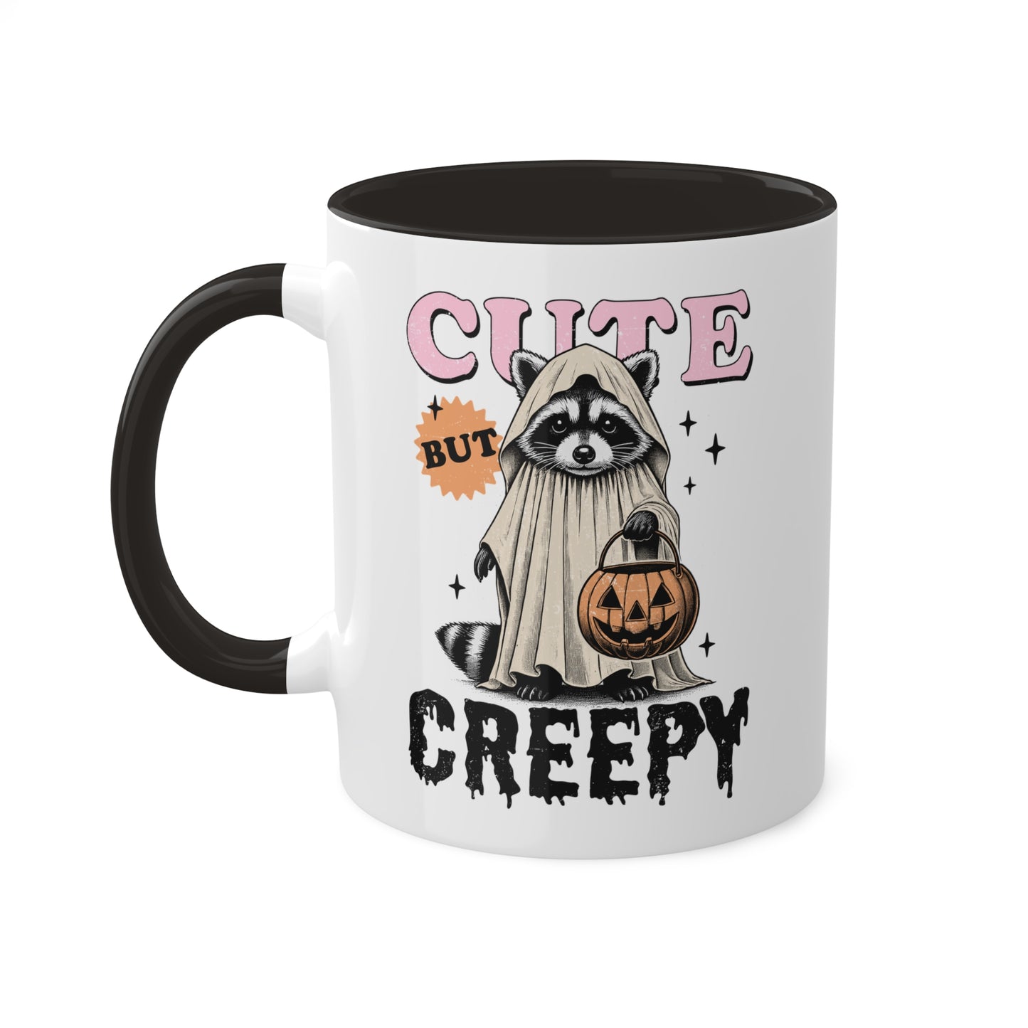 Cute But Creepy With Adorable Raccoon - 11oz Colorful Halloween Mug