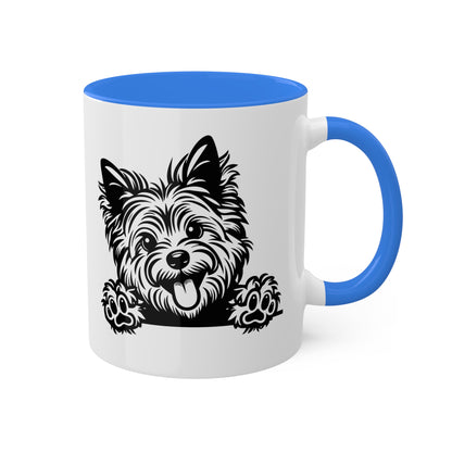 Taza de café con cara de perro terrier australiano, regalo, taza colorida de 11 oz